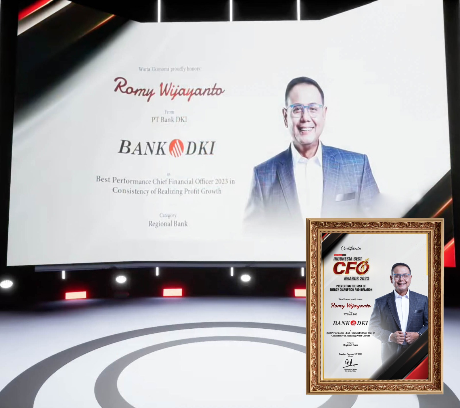 Kinerja Naik, Direktur Keuangan & Strategi Bank DKI Raih Best Performance CFO Award 2023