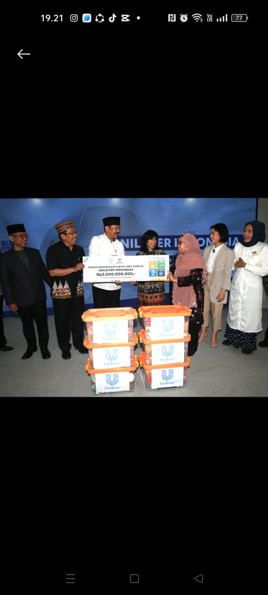 BAZNAS Terima Bantuan Kemanusiaan Rp3 Miliar dari Unilever Indonesia 