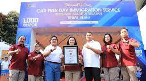 Layani Pembuatan 1.074 Paspor dalam Sehari, Dalam CFD Jakarta Imigrasi Cetak Rekor